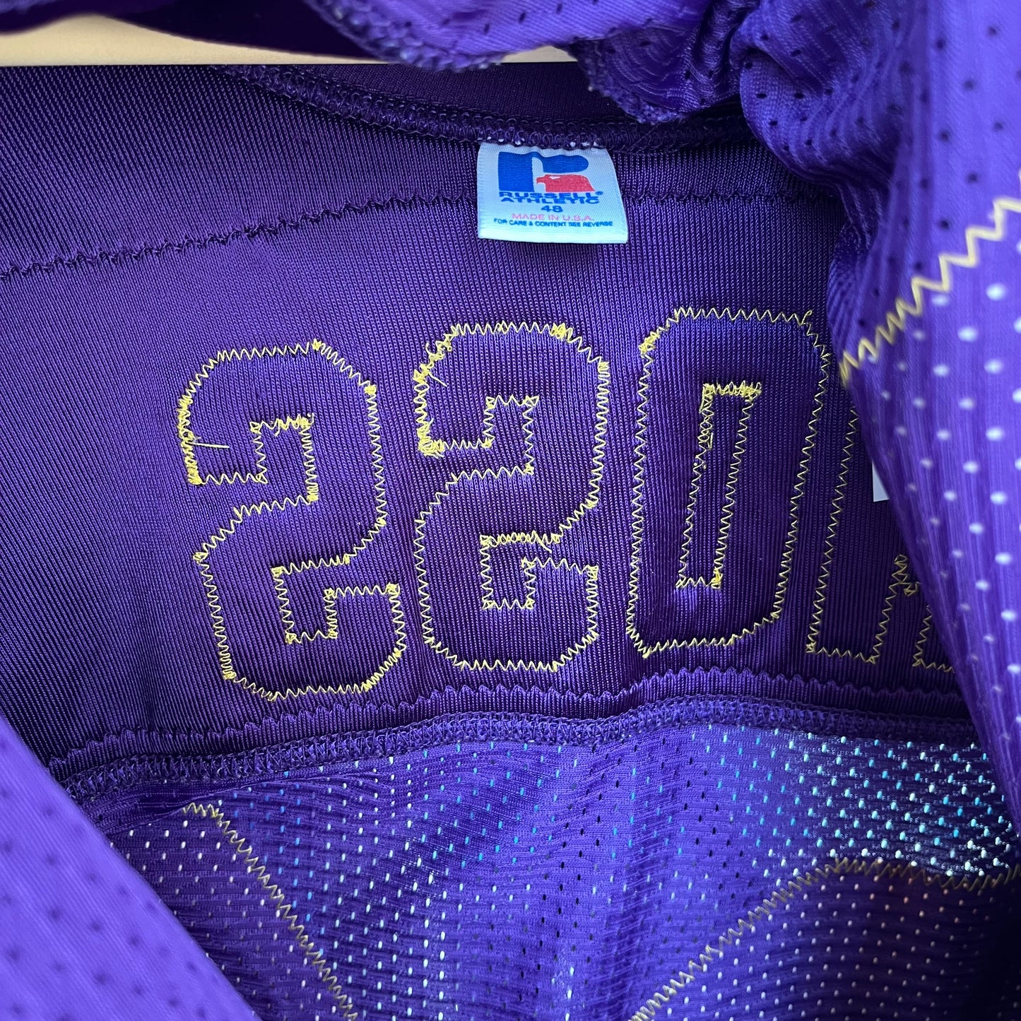 Vintage Russell Minnesota Vikings Randy Moss Authentic Stitched Jersey - Size 48 (XL)