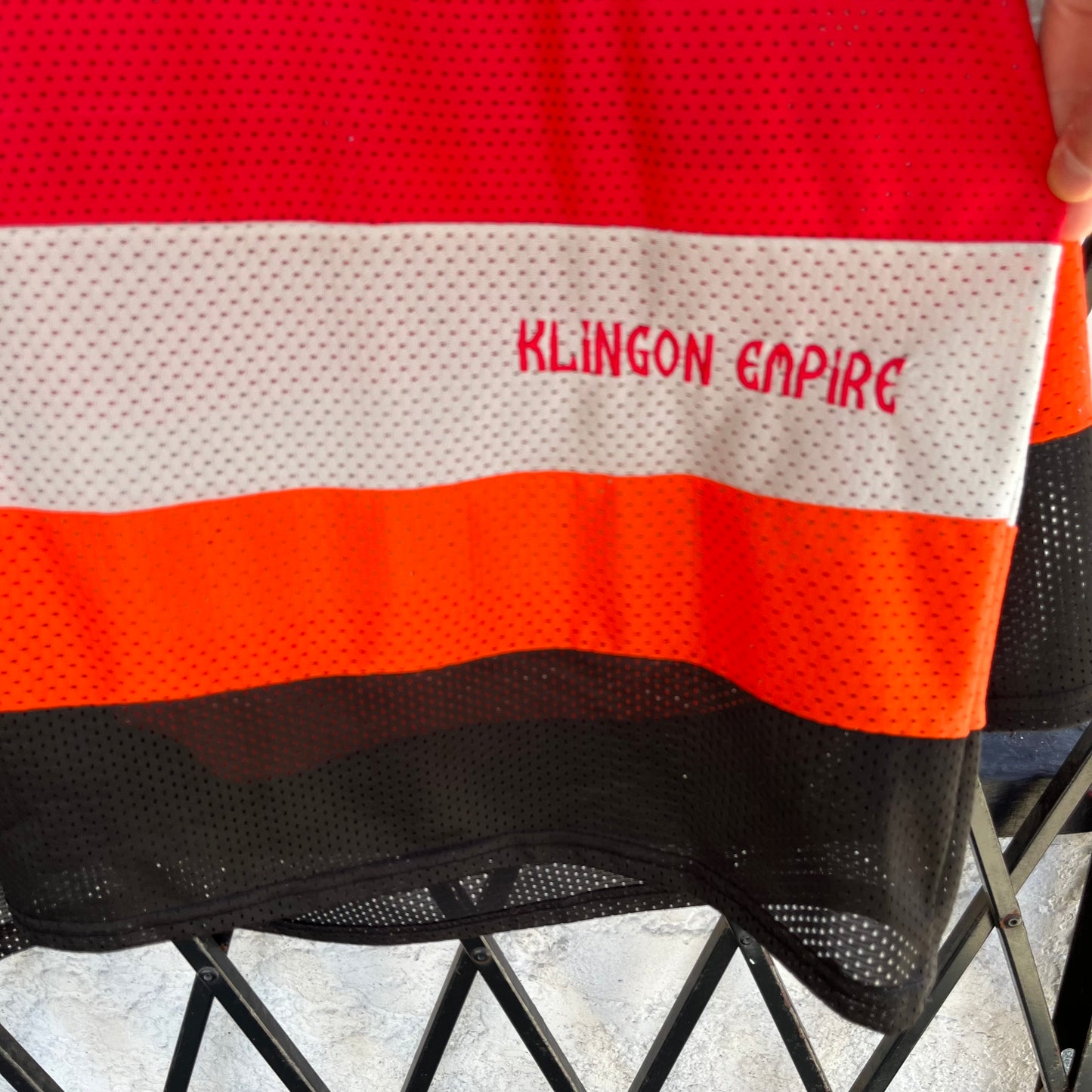 1996 Star Trek Klingon Empire Long Sleeve Mesh Jersey - fits size XXL