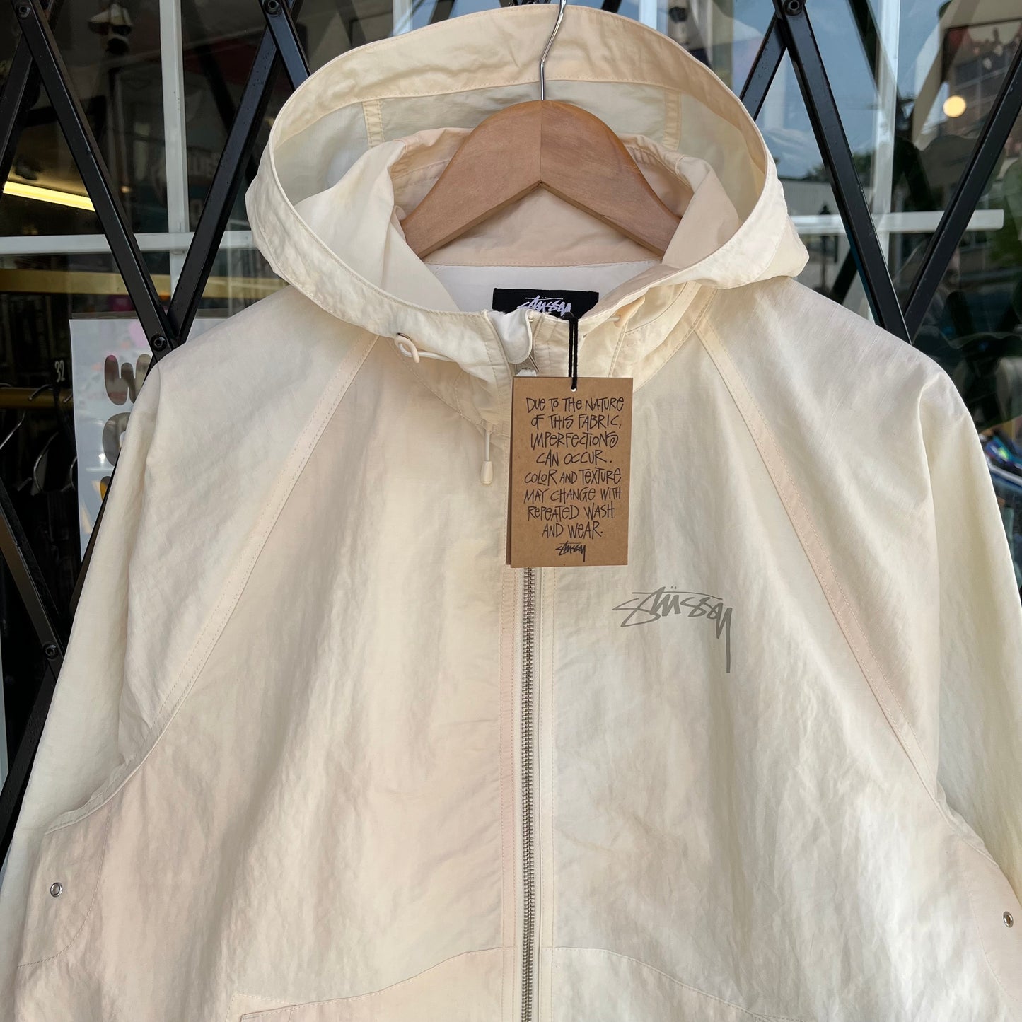 Stussy Beach Shell Wave Dye Jacket Bone - Size S