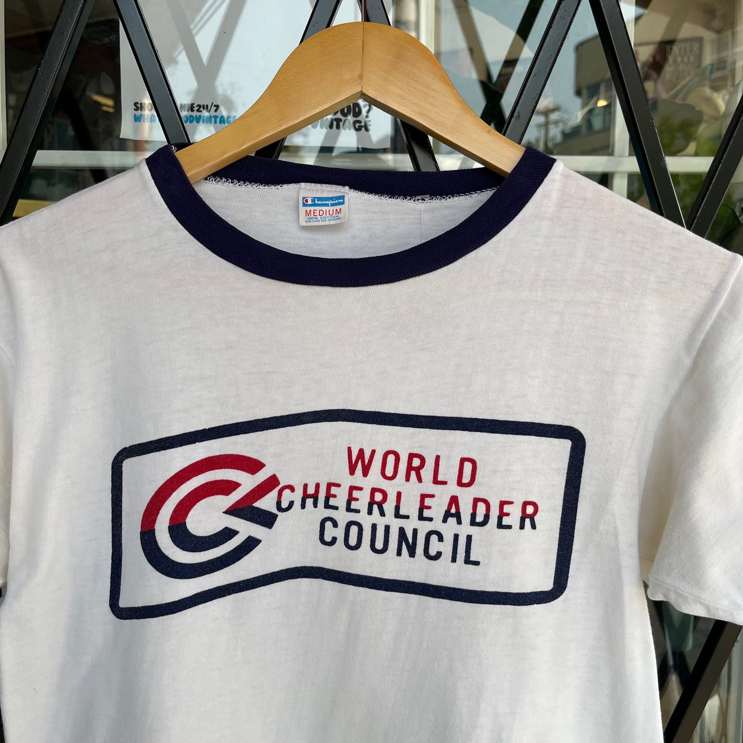 1980’s Champion World Cheerleader Council Ringer Tee - Size M