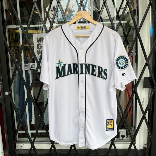 Seattle Mariners Majestic Throwback Ken Griffey Jersey - Size L