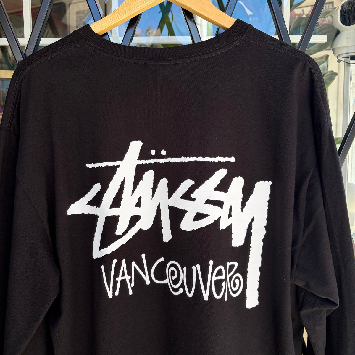 Stussy Vancouver Stock Long Sleeve Black - Size XL