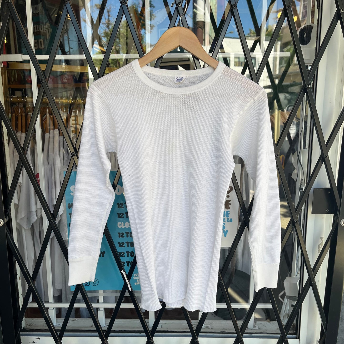 Vintage Waffle Long Sleeve Shirt- Size youth XL