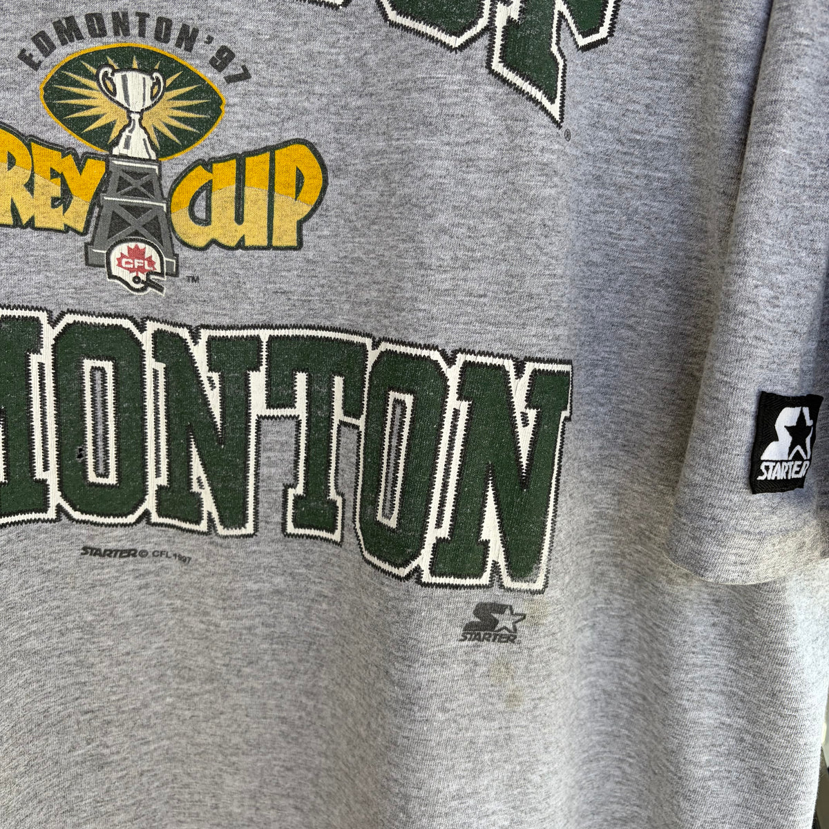 Vintage Starter Grey Cup Edmonton Tee - Size XL