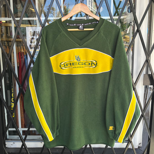 Vintage Starter Oregon Ducks Fleece Sweater - Size XL