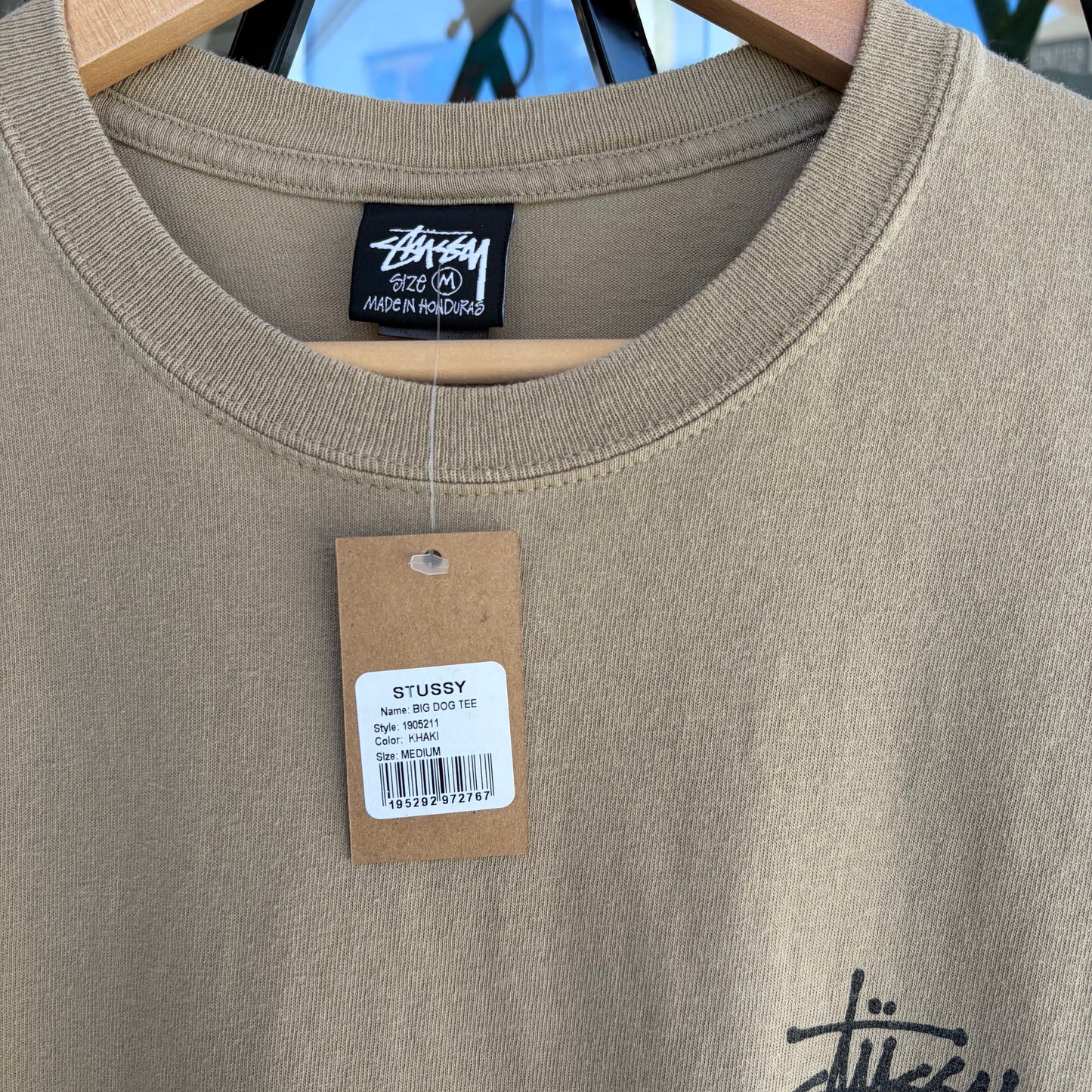 Stussy Big Dog Tee Khaki - Size M