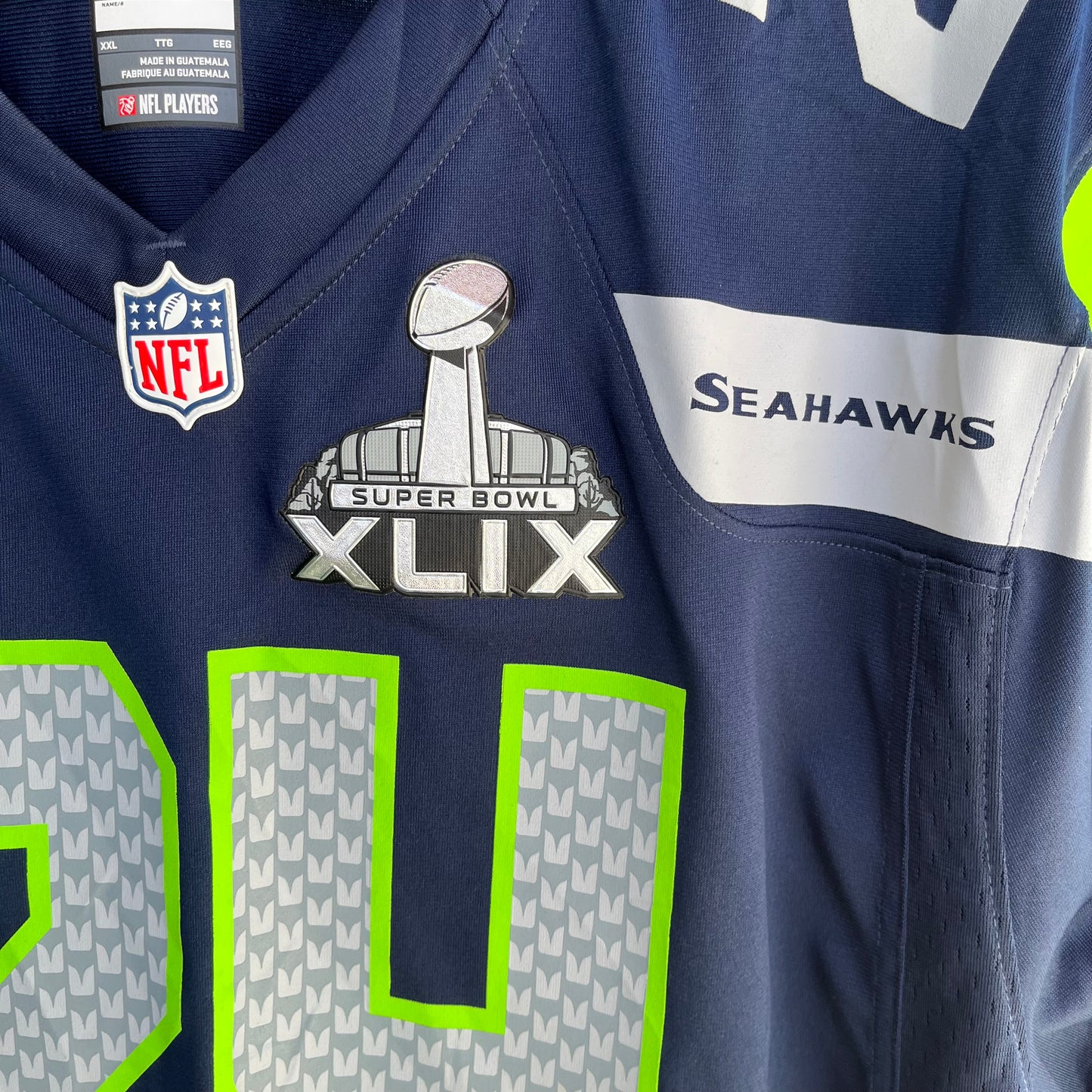 2014 Super Bowl Seattle Seahawks Marshawn Lynch Jersey - Size XXL