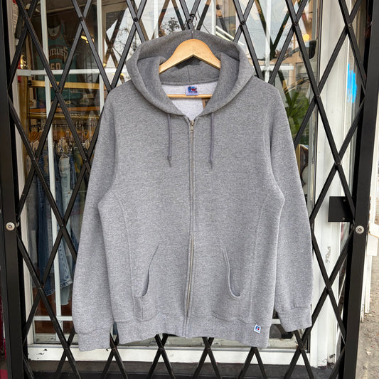 Russell Blank Zip Up Hoodie - Size M