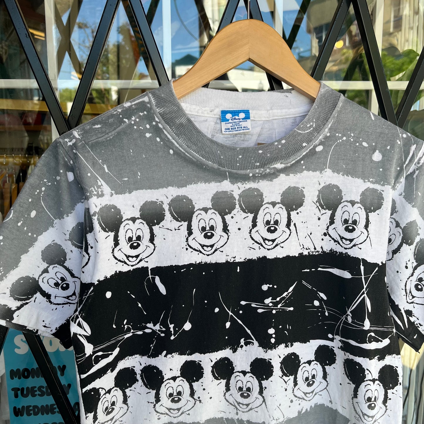 Vintage Disney Mickey Mouse AOP Tee - Fits Size S