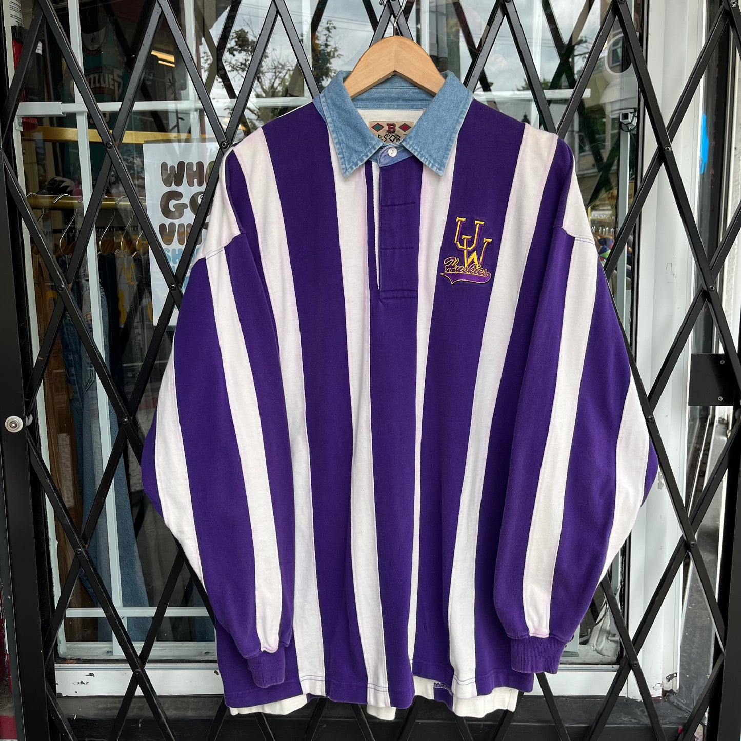 Vintage Washington Huskies Long Sleeve Rugby Shirt - Size XL