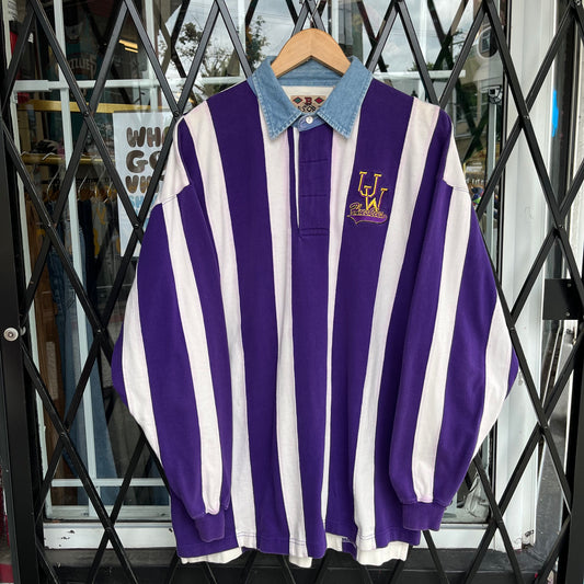 Vintage Washington Huskies Long Sleeve Rugby Shirt - Size XL