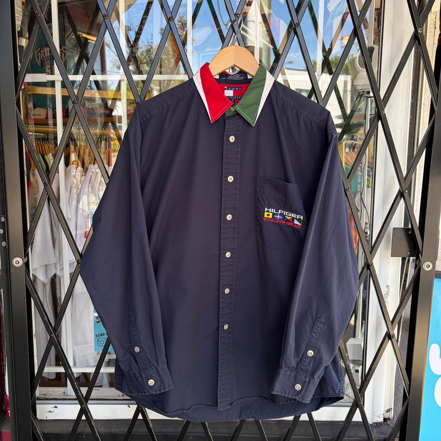 Vintage Tommy Hilfiger Sailing Gear Button Up Shirt - Size M