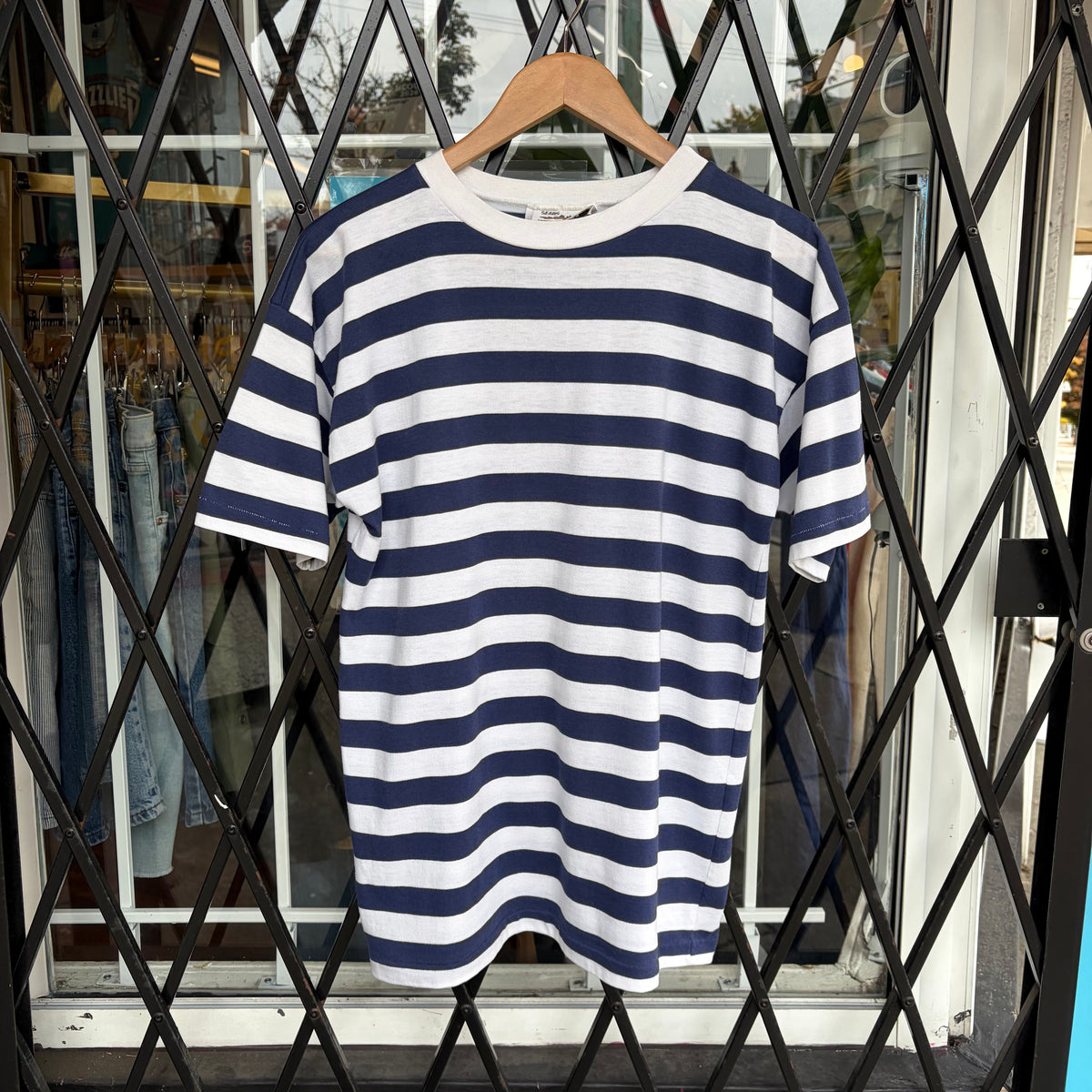 Vintage Blank Striped Tee - Size M