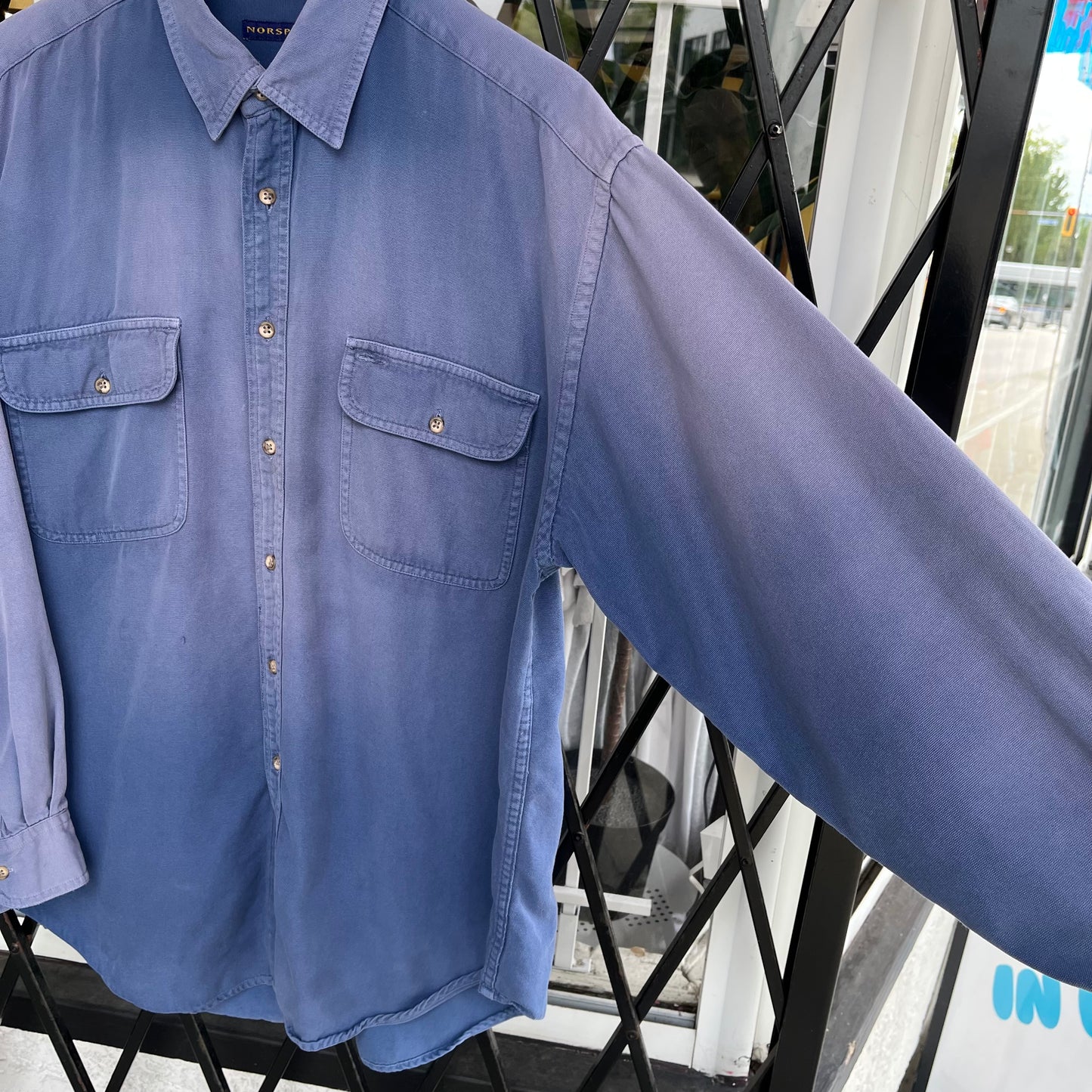 Vintage Faded Oversized Button Up Shirt - Fits Size XXL