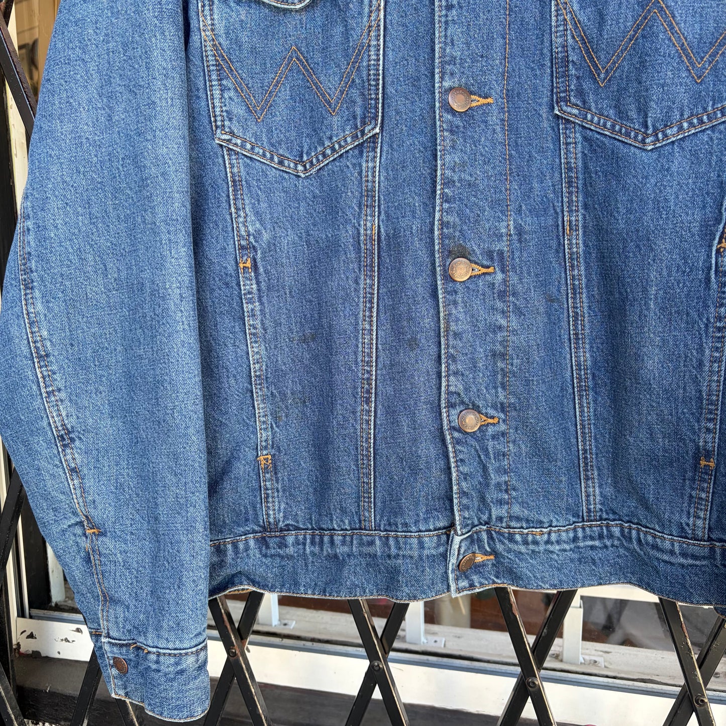 Vintage Wrangler Western Blanket Lined Denim Jacket - Size XL