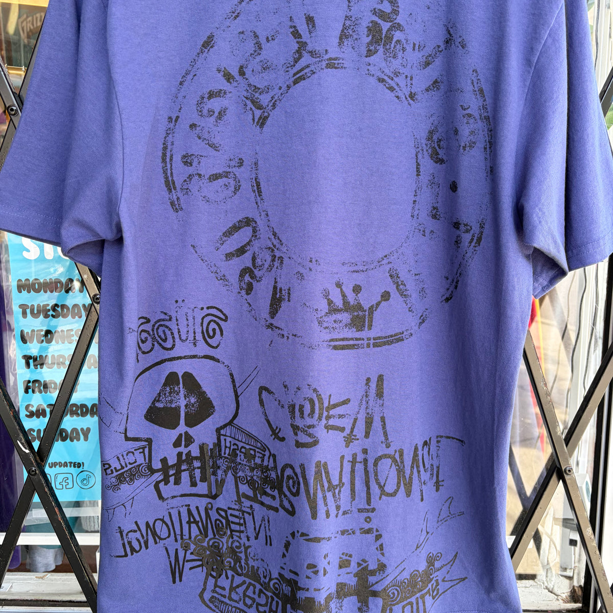 Stussy Skulls Tee Indigo - Size M