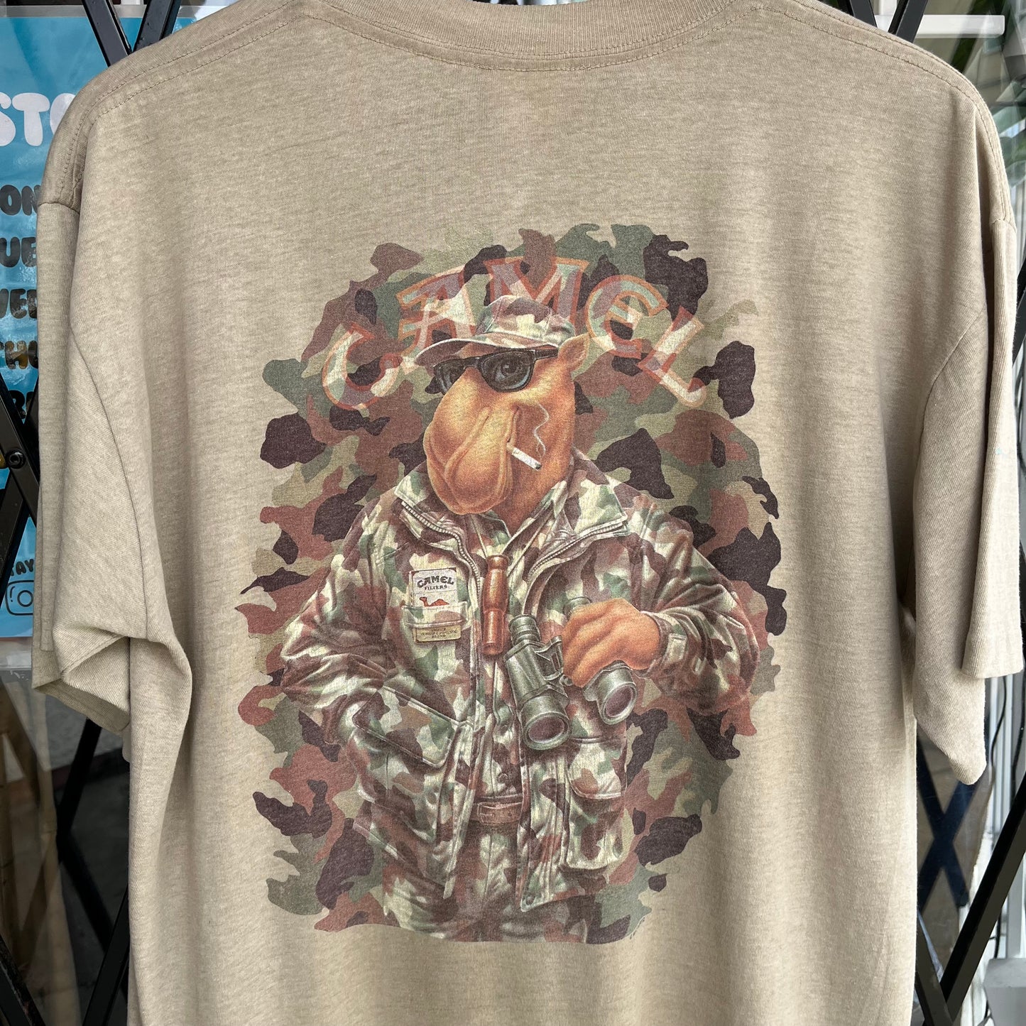 1992 Camel Cigarettes Hunter Camo Tee - Size XL