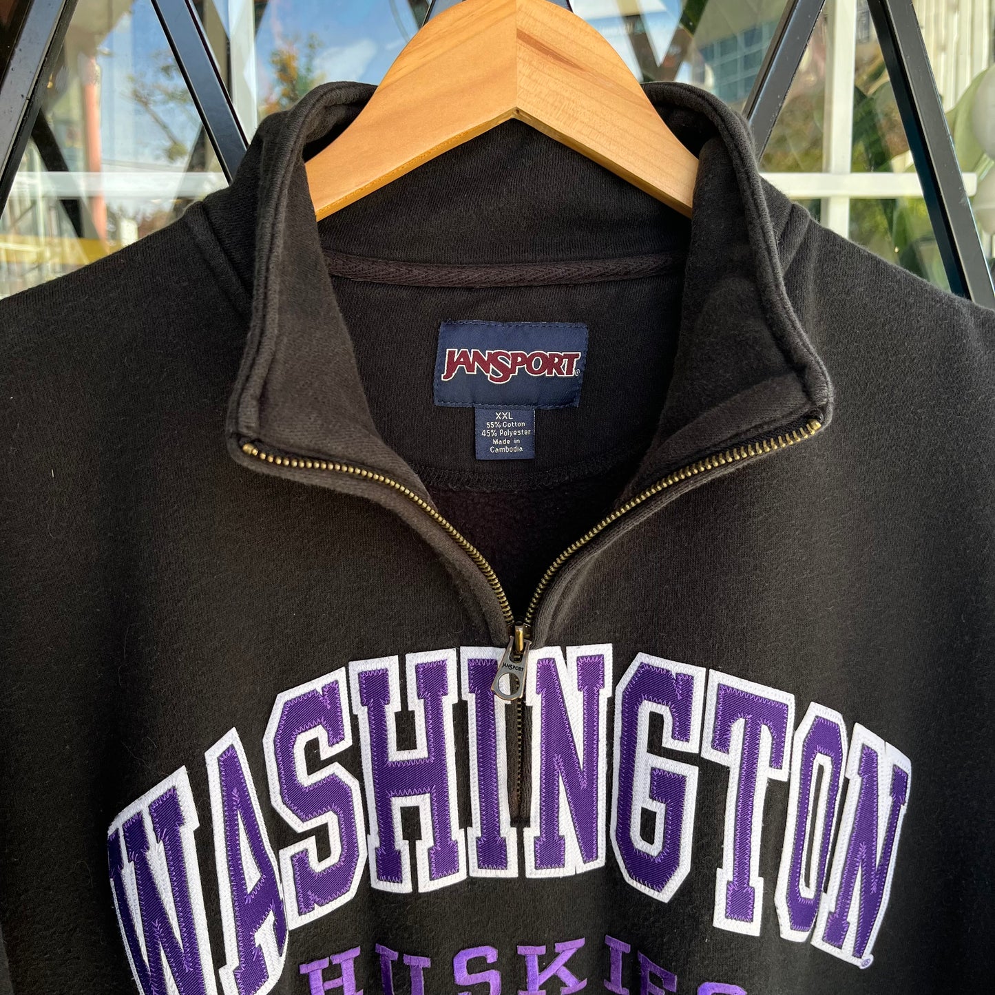 Vintage Washington Huskies Quarter Zip Sweater - Size XXL