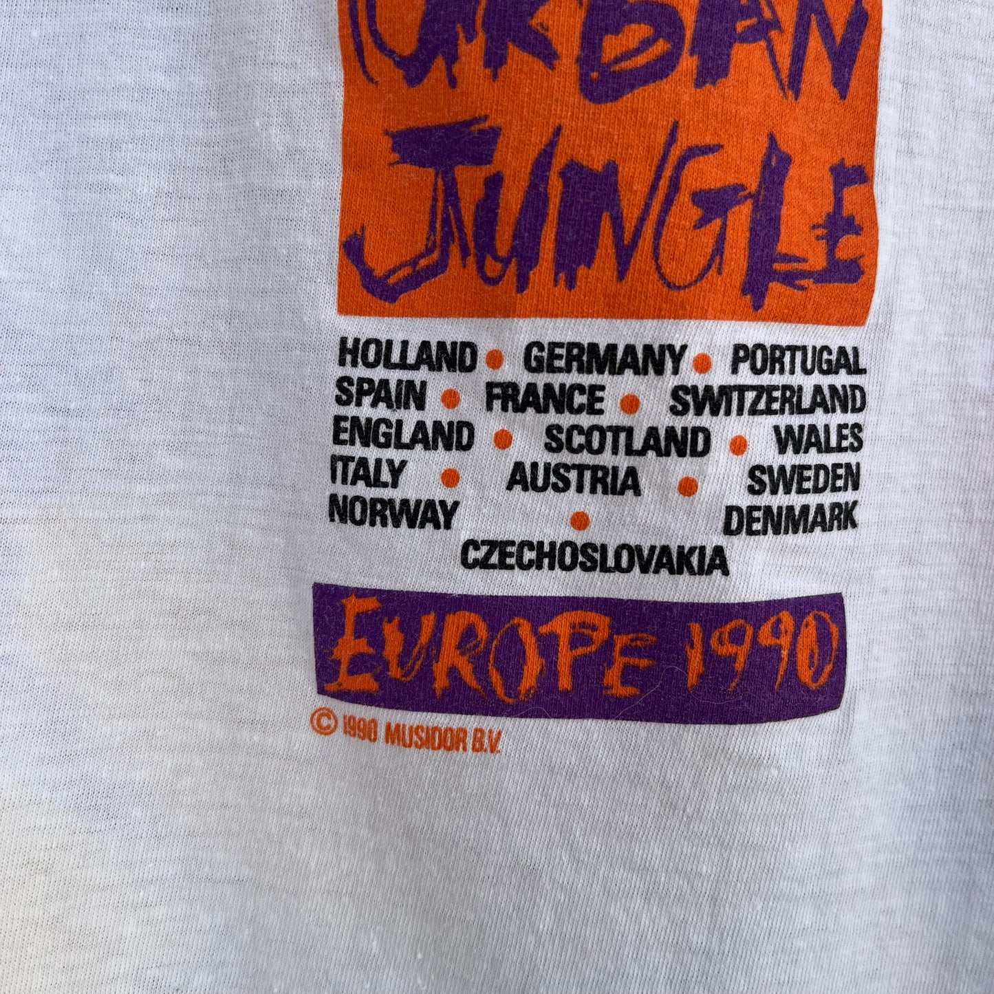 1990 The Rolling Stones Euro Tour Tee - Size L