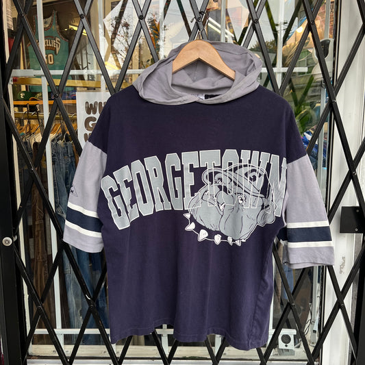 Vintage Georgetown Hoyas Hooded Tee - Size S