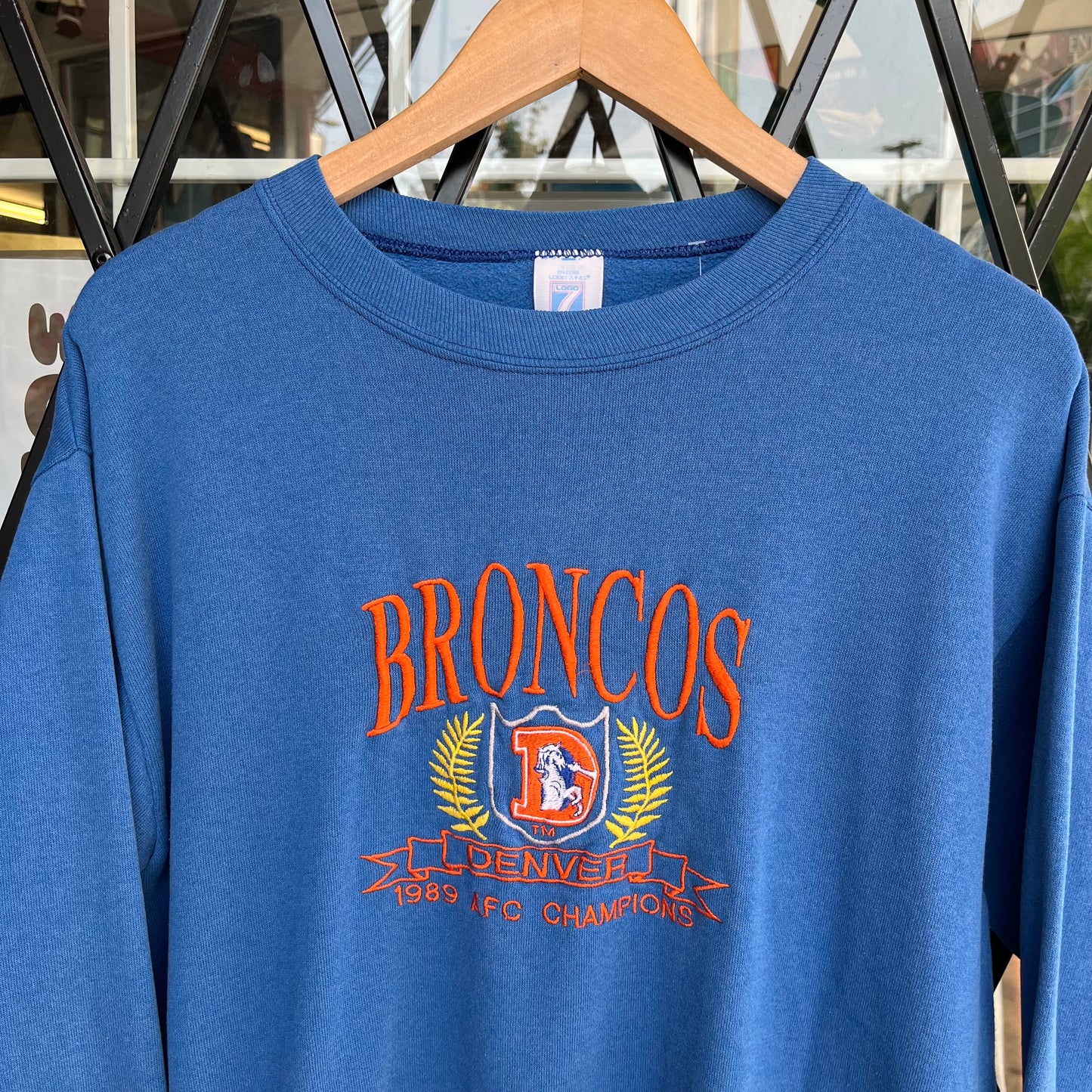 1989 Denver Broncos AFC Champions Crewneck - Size L
