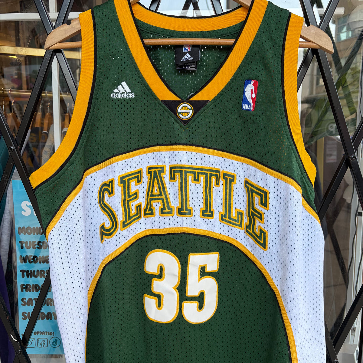 Adidas Swingman Kevin Durant Seattle Sonics Jersey - Size L