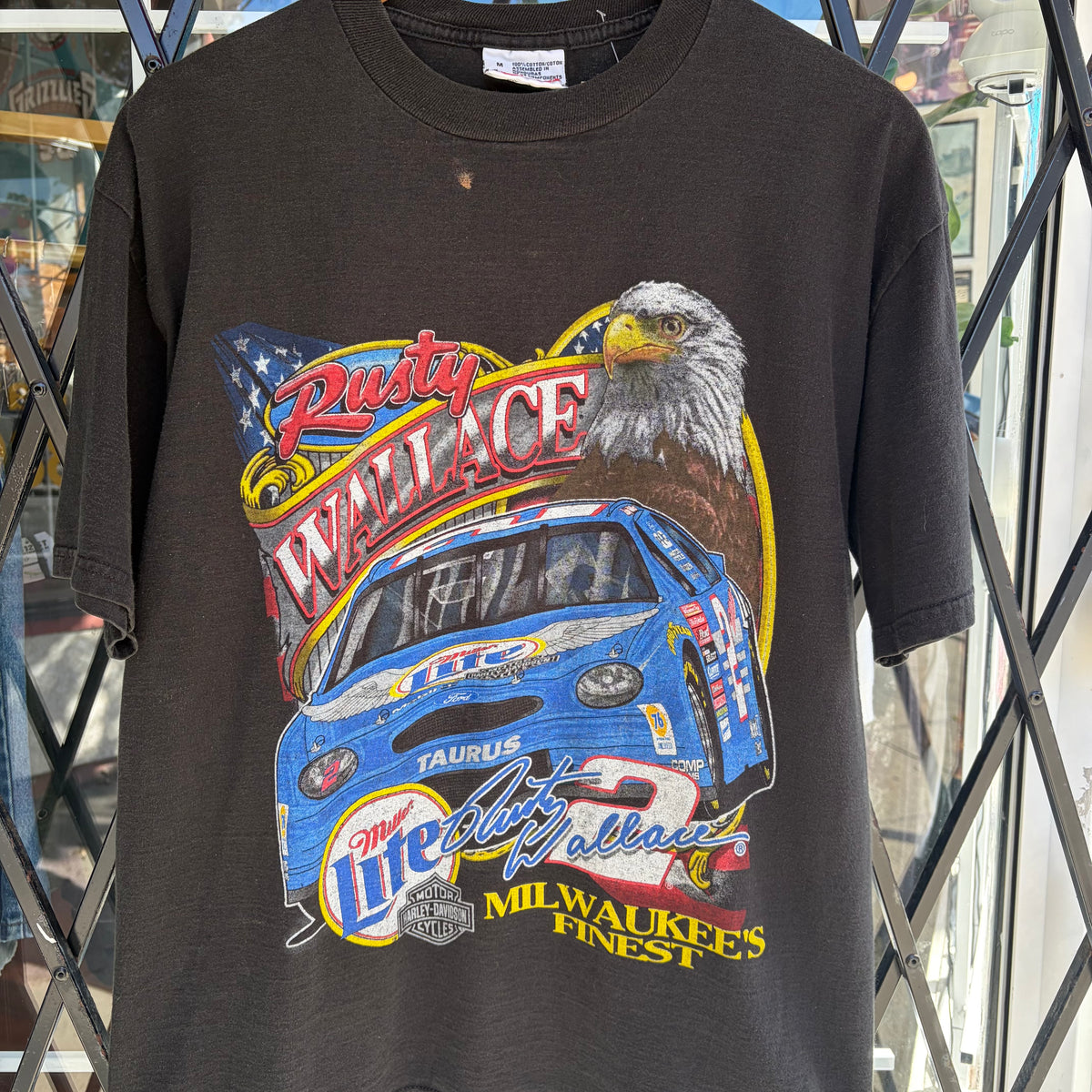 1999 Rusty Wallace NASCAR x Harley Davidson Racing Tee - Size M