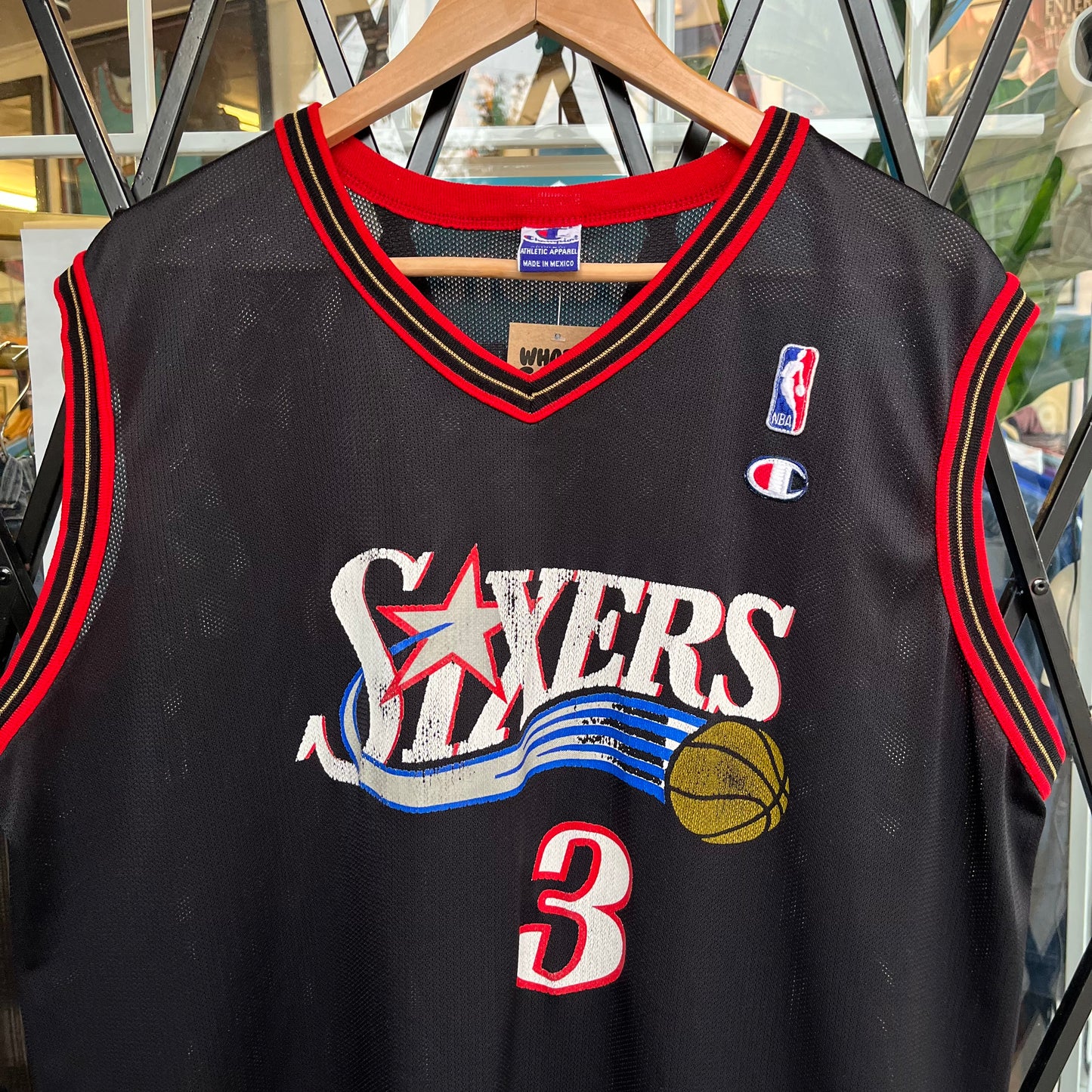 Vintage Champion 76ers Iverson Jersey - Size 44