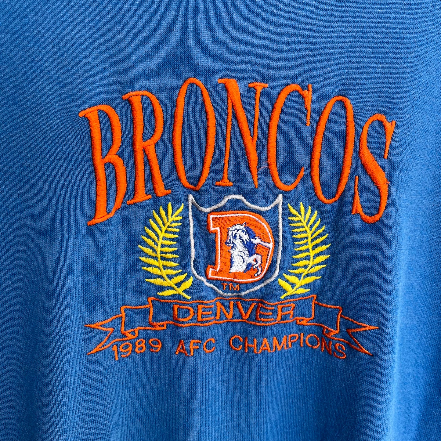 1989 Denver Broncos AFC Champions Crewneck - Size L
