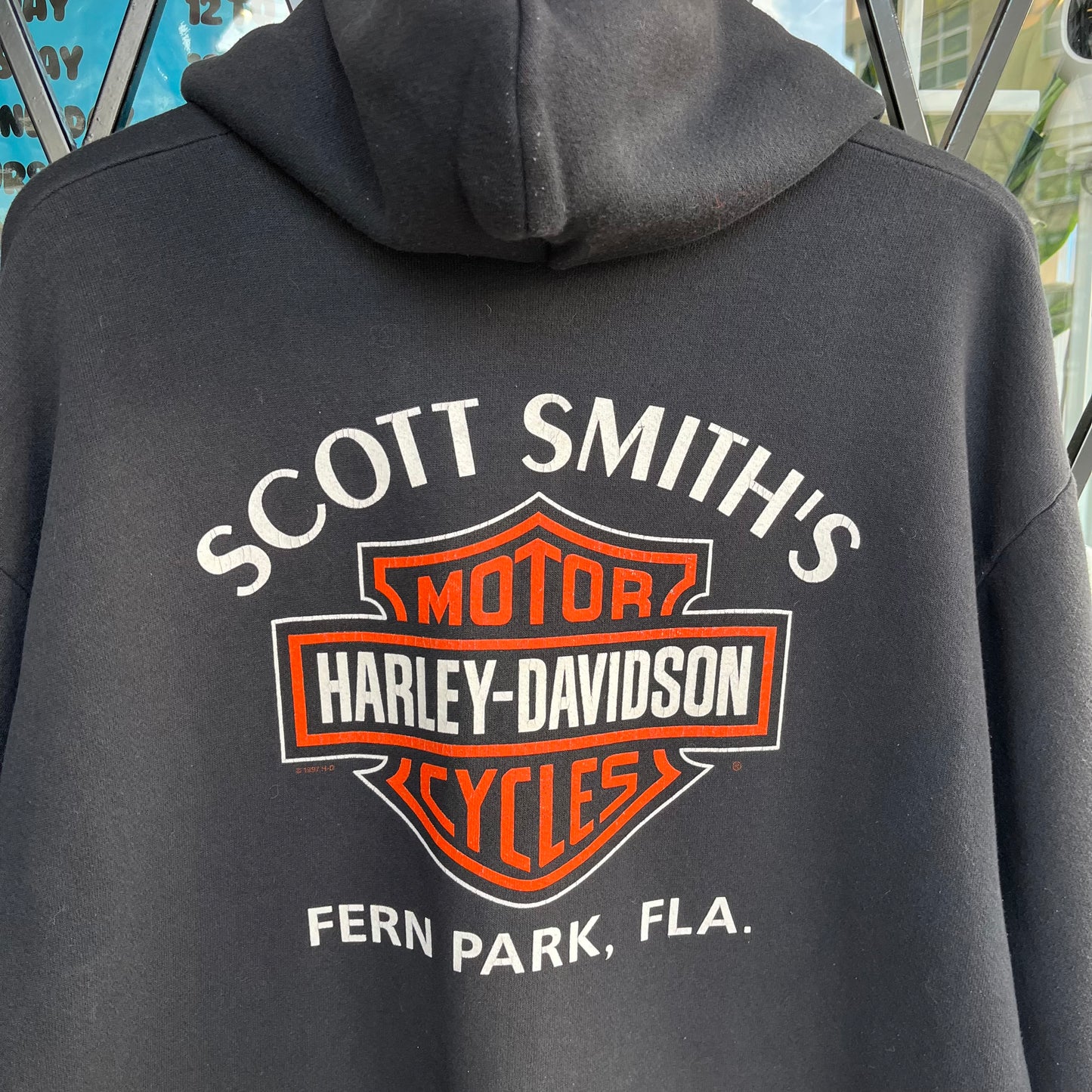 1997 Harley Davidson Zip Up Hoodie - Size XL
