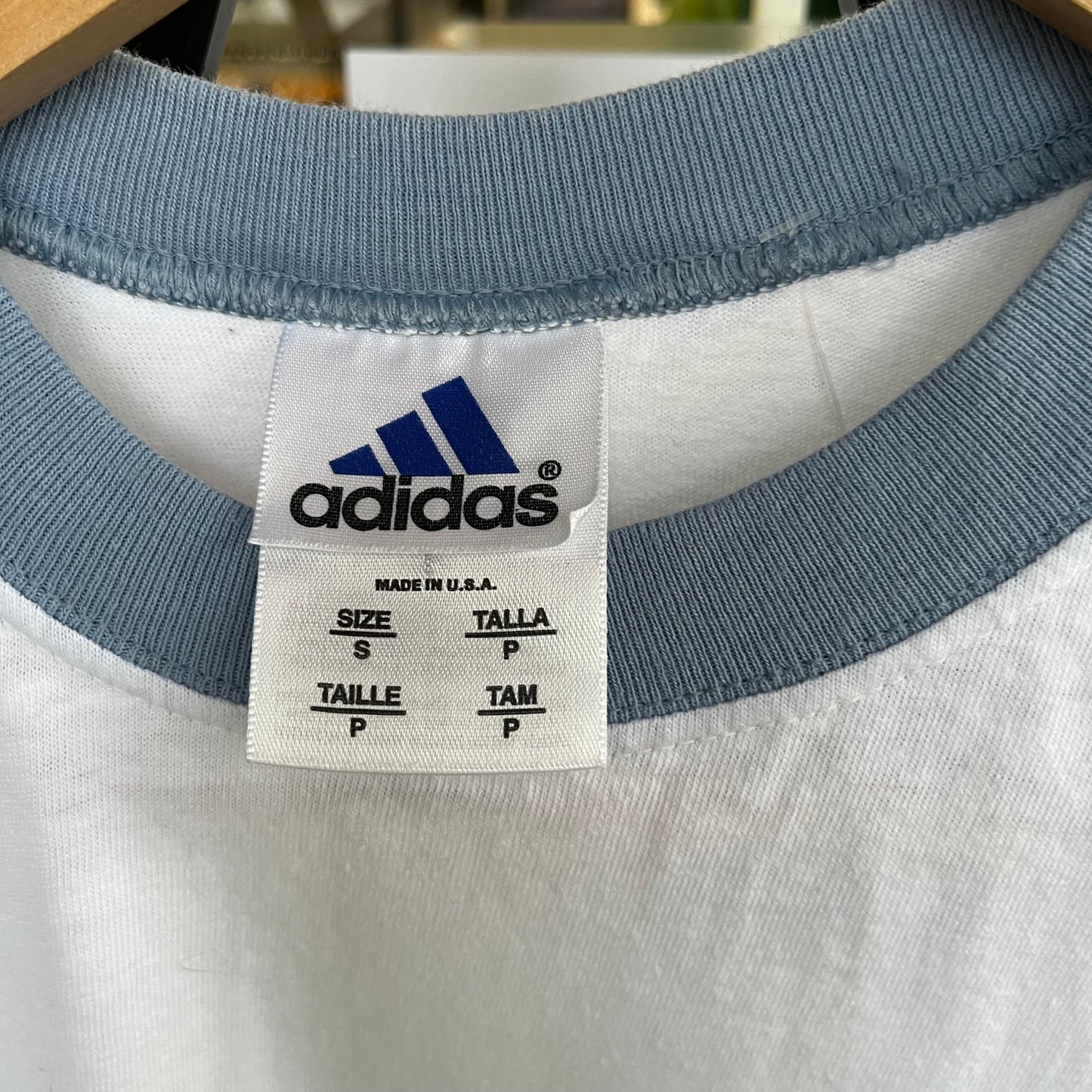 Vintage Adidas Cropped Ringer Tee - Size Womens S