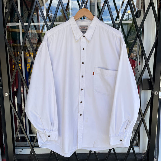 Vintage Levi’s Oversized Orange Tab Button Up Shirt - Size XL