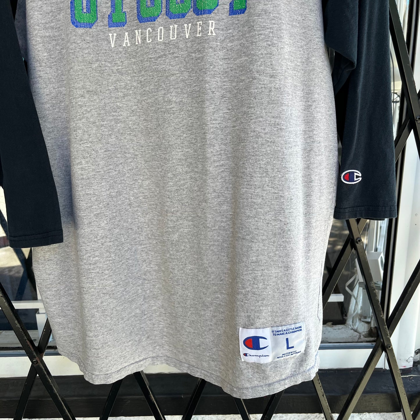 2017 Stussy Vancouver x Champions Raglan Shirt - Size L