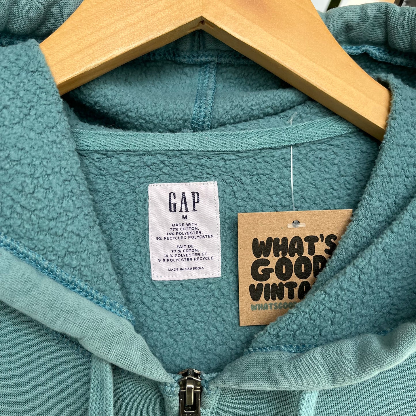 Gap Spell Out Zip Up Hoodie - Size M