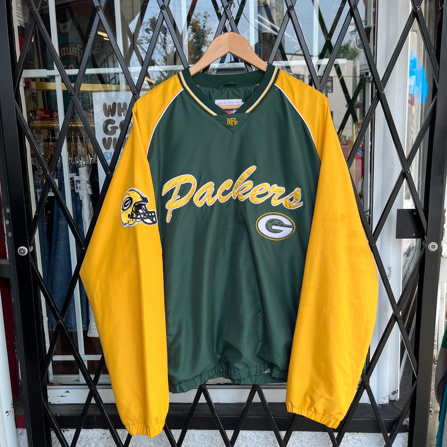 Vintage Green Bay Packers Pullover Windbreaker - Size XL