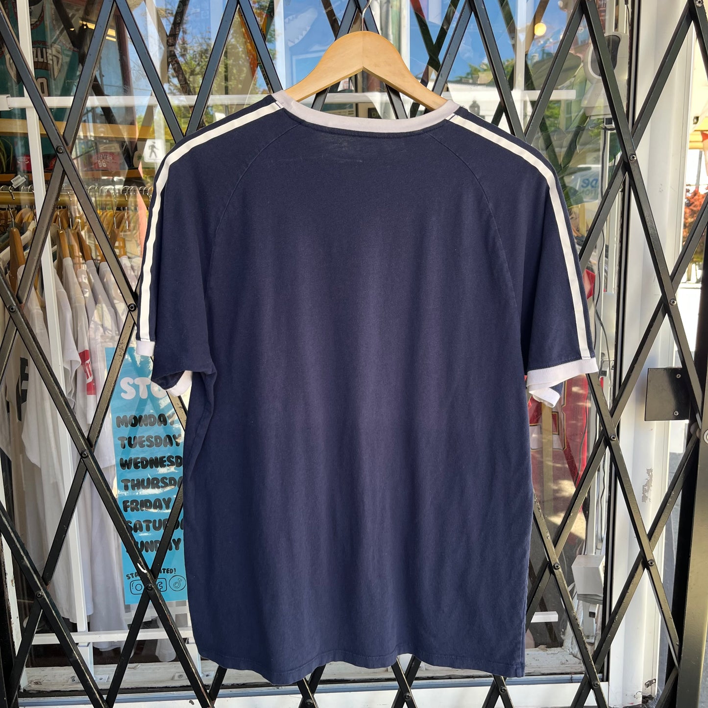 Adidas White Caps Ringer Tee - Size L