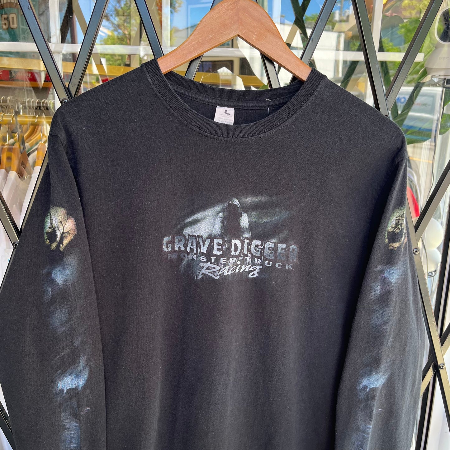 Vintage Grave Digger Monster Truck Racing Long Sleeve - Size L