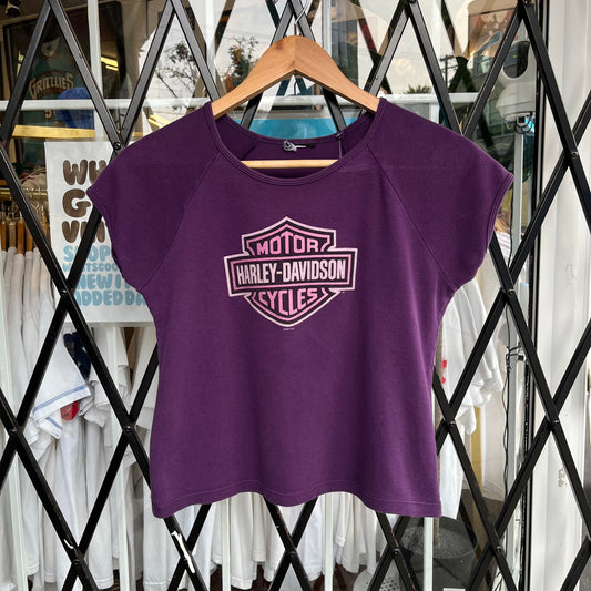Y2K Harley Davidson Baby Tee - Size Womens M
