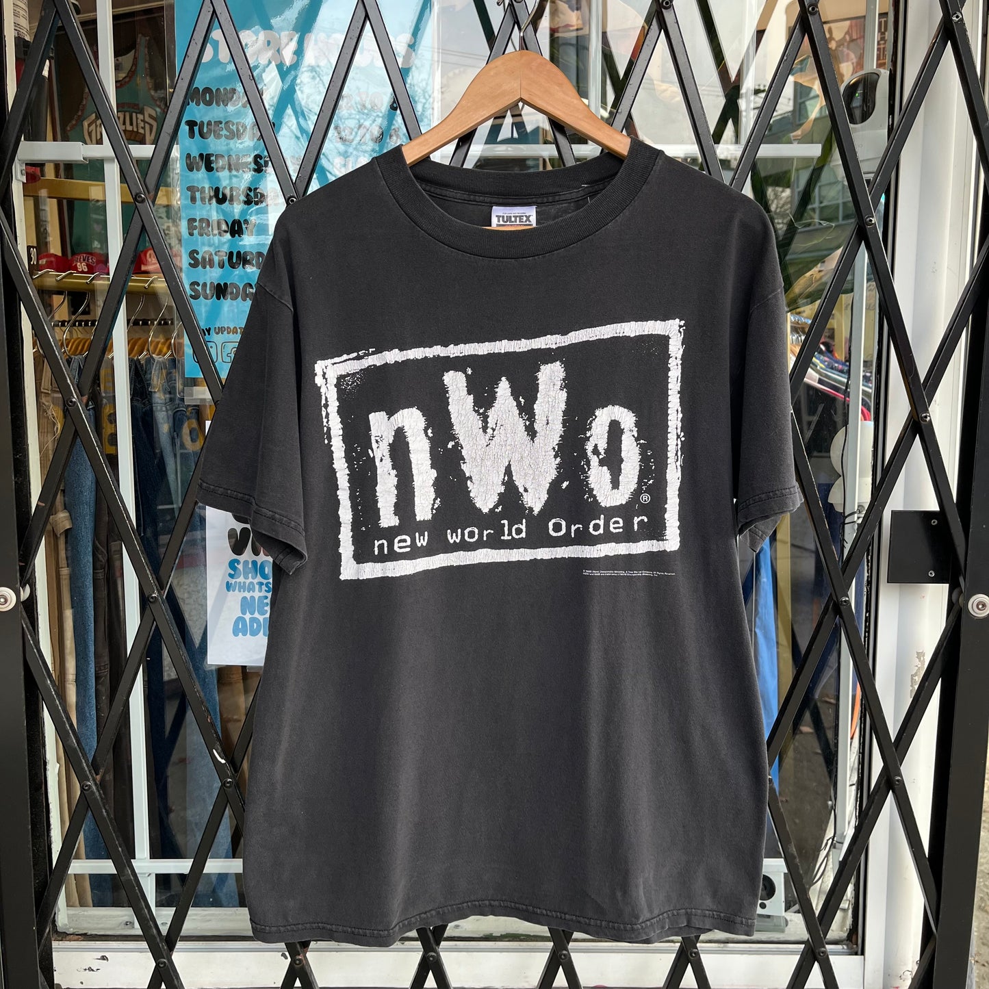 1998 WCW New World Order Wrestling Tee - Size L