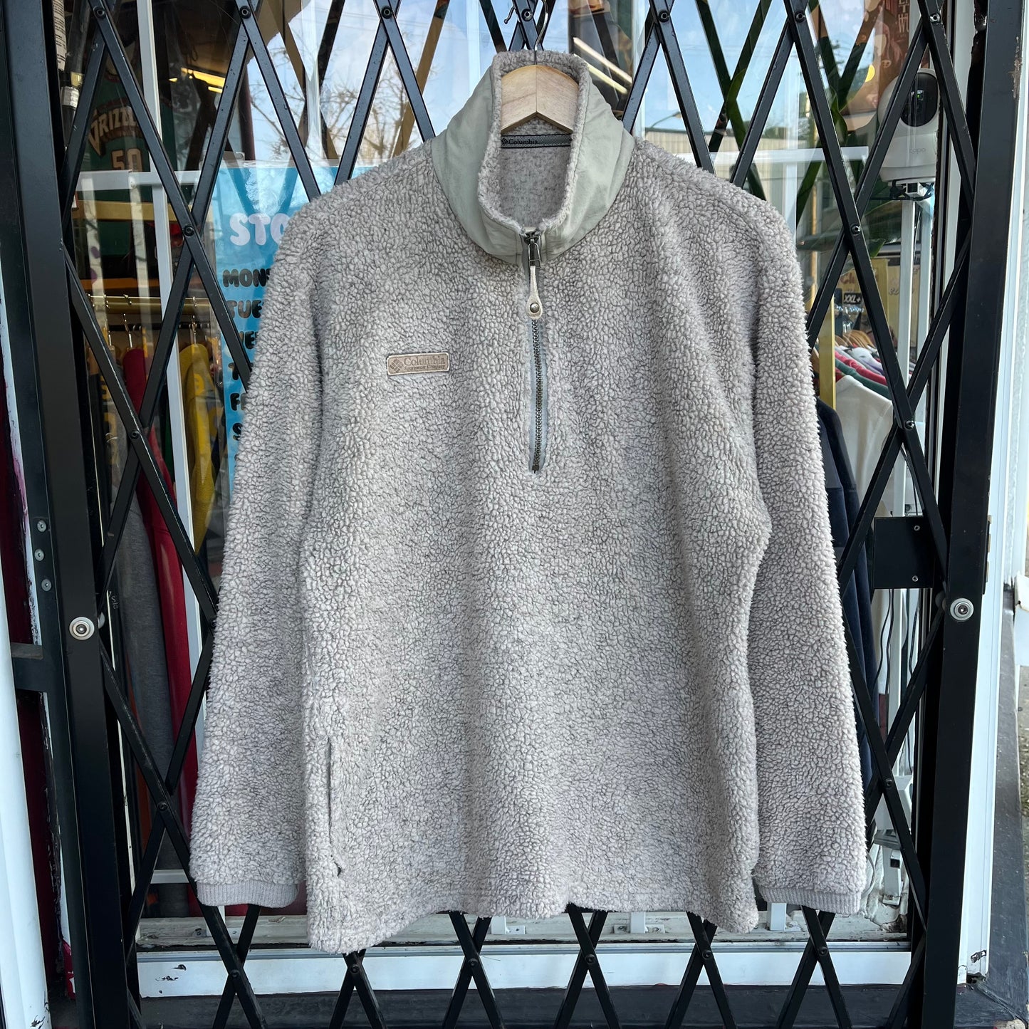 Vintage Columbia Quarter Zip Fleece Sweater - Size M