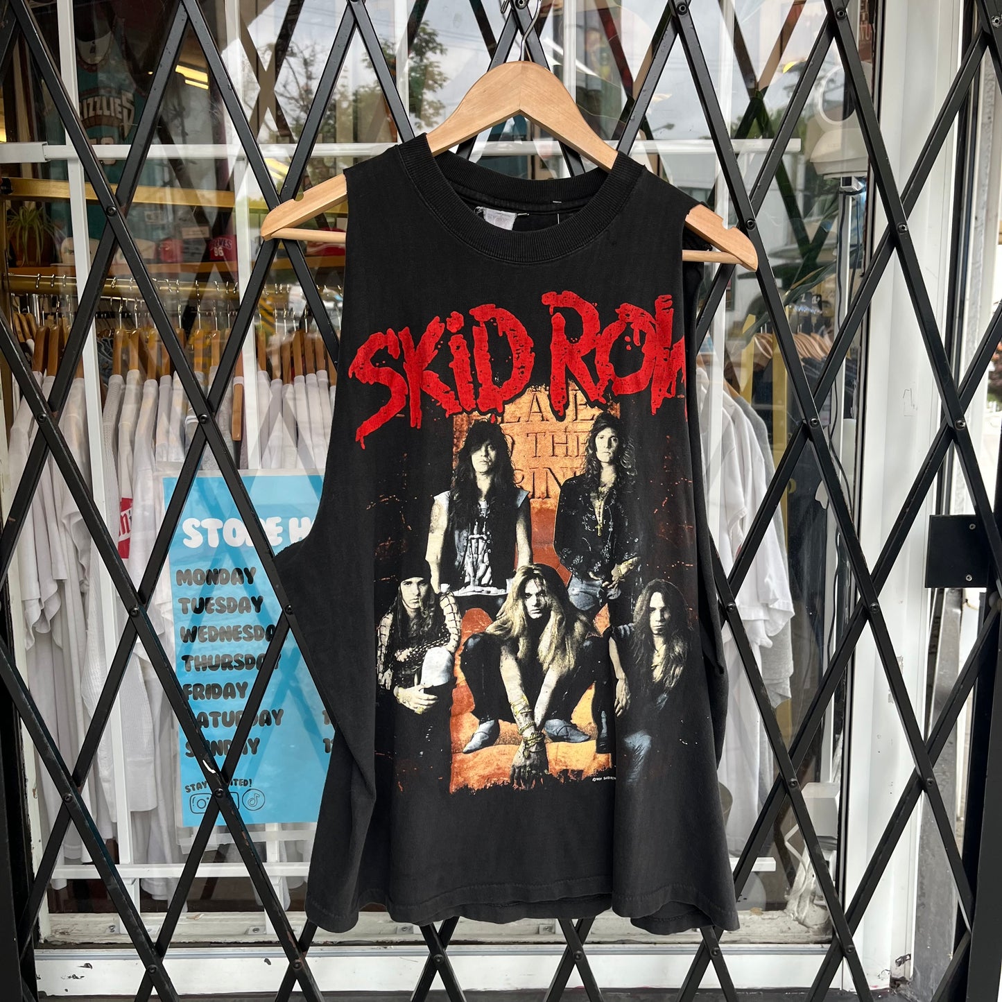 1991 Skid Row Tour Cut Off Tee - Size L