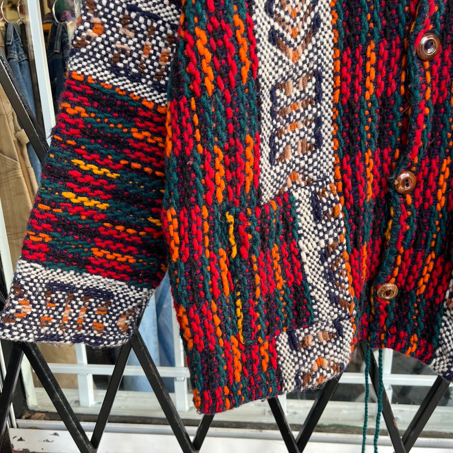 Vintage Hand Knitted Coat - Size Women’s M