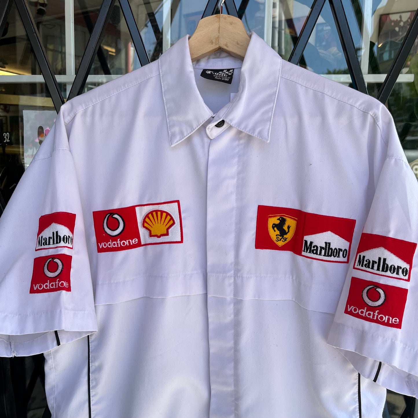 Vintage Ferrari Racing Button Up Shirt - Size L