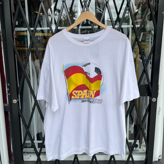 2008 Spain Euro Soccer Tee - Size XL