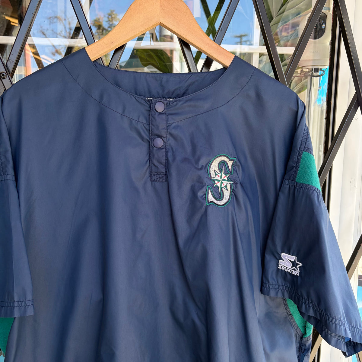 Vintage Starter Seattle Mariners Nylon Jersey - Size XL