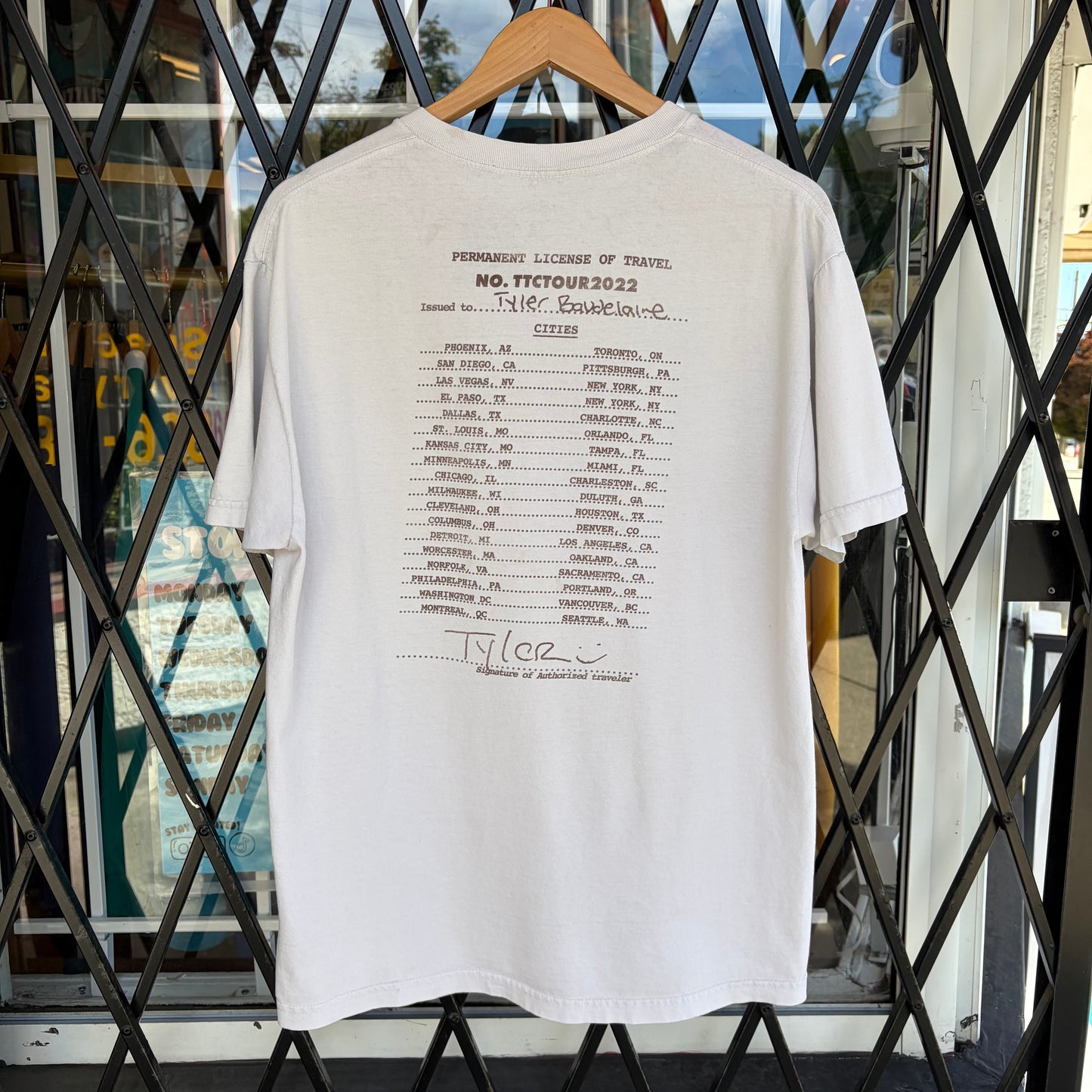 2022 Tyler, the Creator Call Me If You Get Lost Tour Tee - Size L
