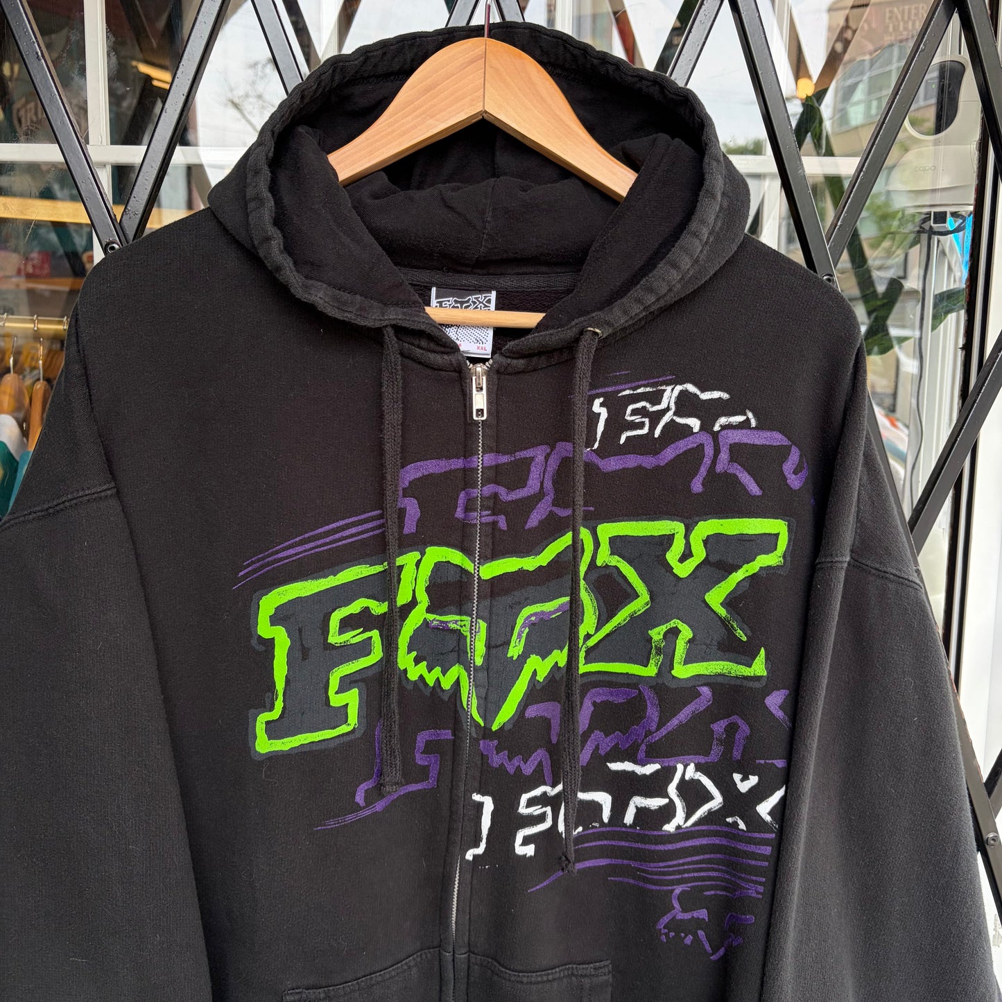 Y2K Fox Racing Zip Up Hoodie - Size XXL