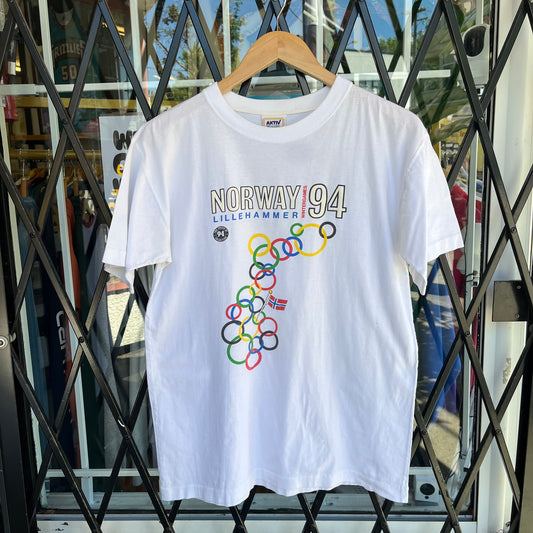 1994 Lillehammer Winter Games Norway Tee - Size L