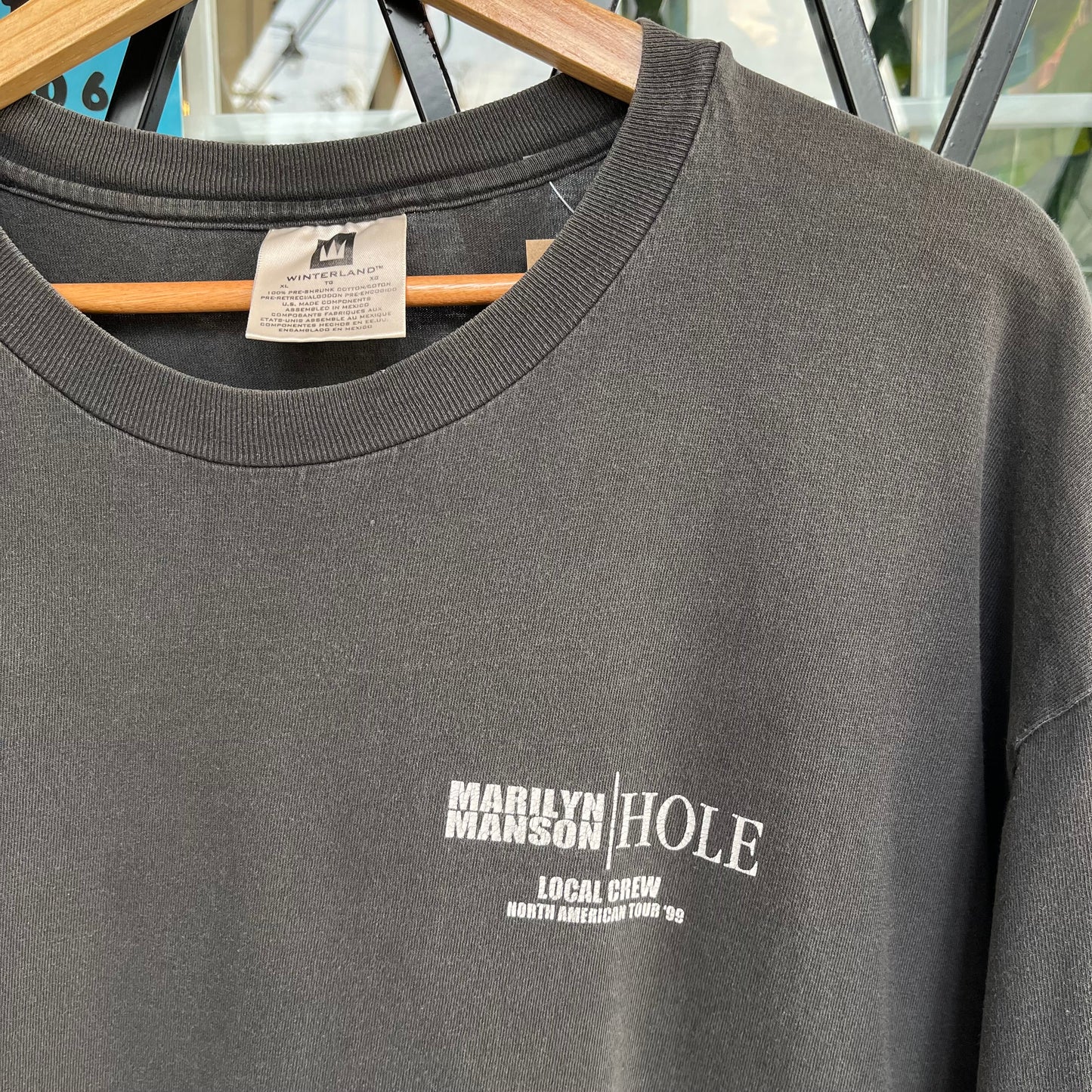 1999 Marilyn Manson Hole North American Tour Local Crew Tee - Size XL