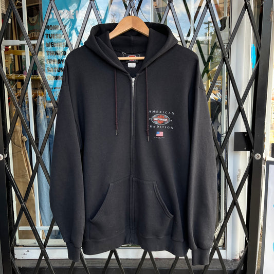 1997 Harley Davidson Zip Up Hoodie - Size XL